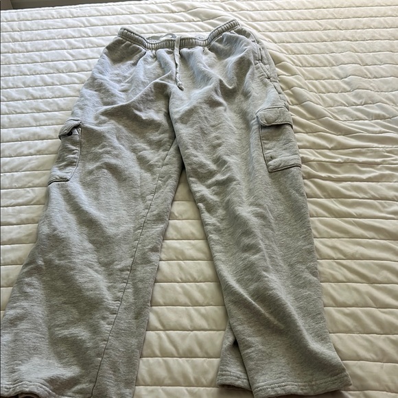 gray wide leg sweat pants from brandy melville - Picture 2 of 2